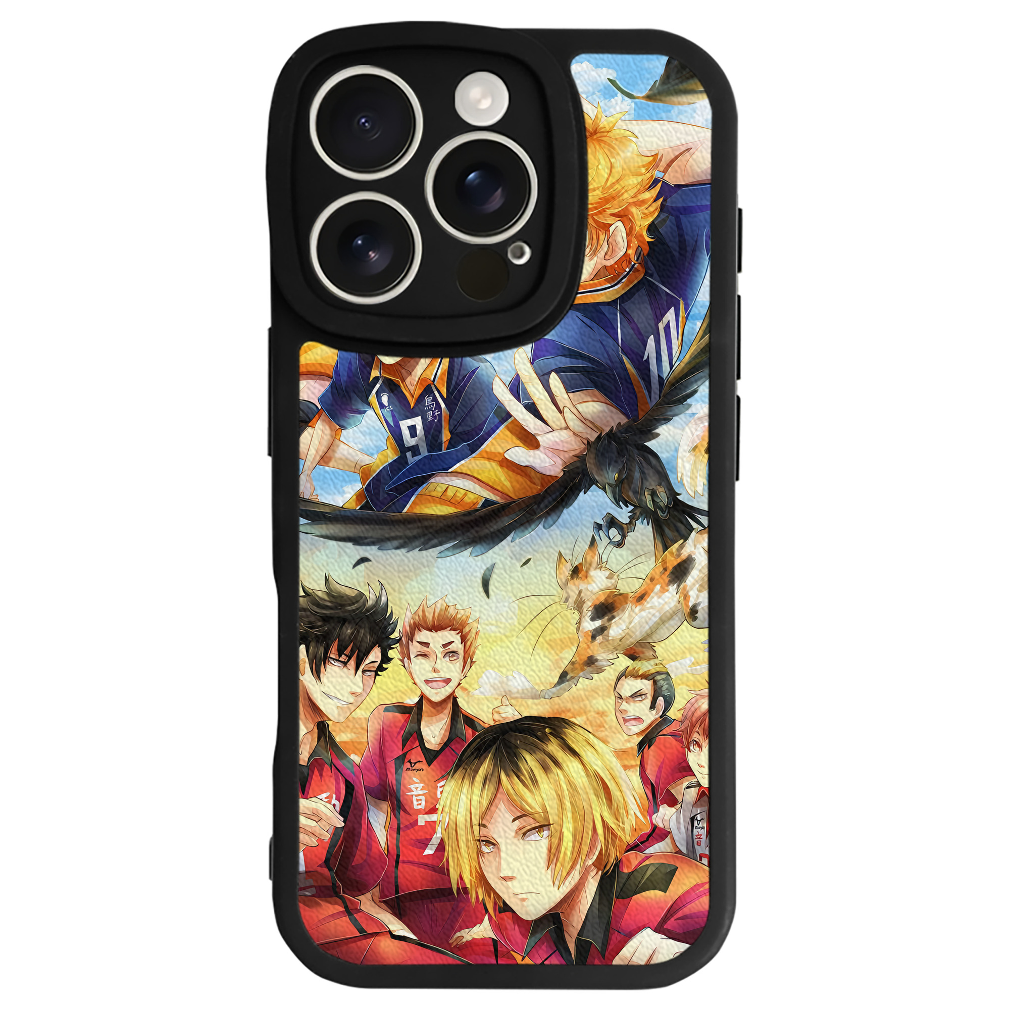 （画像用） ハイキュー!! Haikyu!! 【iPhone 16シリーズ対応】シリコンスマホケース（レザー調） 材質：シリコン